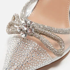 Steve Madden Valance Bow Rhinestone Heeled Sandals -Vans Shoes Shop 13994567 2015029104665733