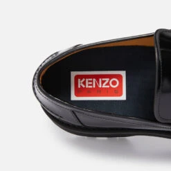 KENZO Men’s Hoops Tassel Leather Loafers -Vans Shoes Shop 14013262 4985035383592398