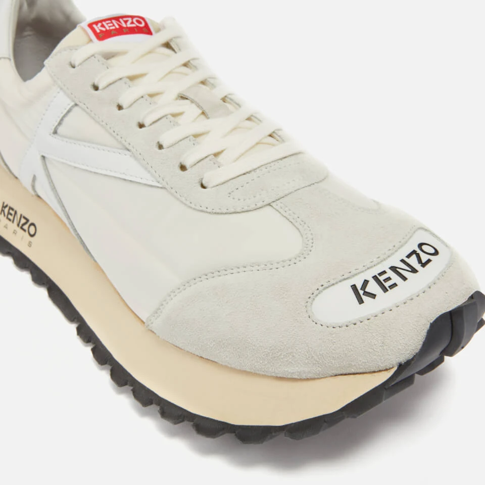 KENZO Men’s Smile Shell And Suede Trainers 3 KENZO Men’s Smile Shell And Suede Trainers - Image 3