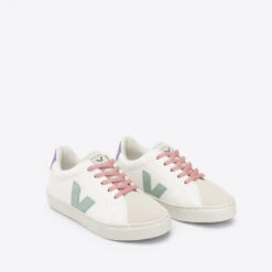 Veja Kids' Esplar Leather And Suede Lace Up Trainers -Vans Shoes Shop 14016721 3655036933741751