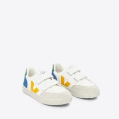 Veja Kids' V-12 Leather And Vegan Suede Trainers -Vans Shoes Shop 14016743 7865036934205059