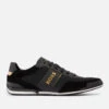 BOSS Men's Saturn Faux Leather And Mesh Trainers