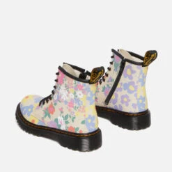 Dr. Martens Kids' 1460 Hydro Floral Mash Up Leather Boots -Vans Shoes Shop 14023869 1125028908426826