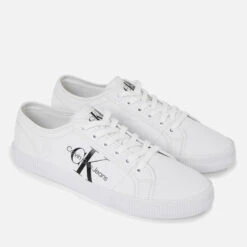 Calvin Klein Jeans Men's Essential Canvas Trainers -Vans Shoes Shop 14187572 1395054822383917