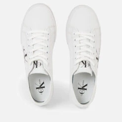 Calvin Klein Jeans Men's Essential Canvas Trainers -Vans Shoes Shop 14187572 9015054822446902