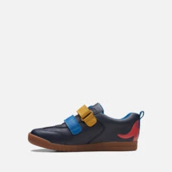 Clarks Kids' Den Play Leather Shoes - Navy -Vans Shoes Shop 14192992 4225031183093966