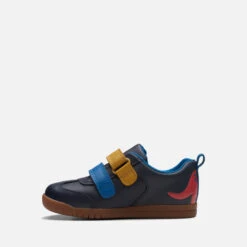 Clarks Toddlers' First Den Play Leather Shoes - Navy -Vans Shoes Shop 14192999 1275031183583101