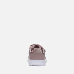 Clarks Kids' Athletic Sonar Leather Trainers - Pink Sparkle -Vans Shoes Shop 14193033 1675031185158602