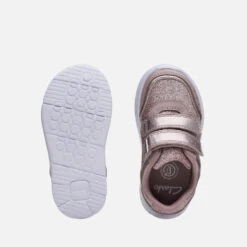 Clarks Toddlers' Athletic Sonar Leather Trainers - Pink Sparkle -Vans Shoes Shop 14193038 6035031185716308
