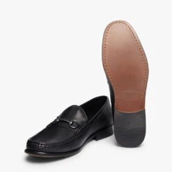 G.H. Bass & Co. Men's Panama Lincoln Horsebit Leather Penny Loafers -Vans Shoes Shop 14197090 6175020095103722