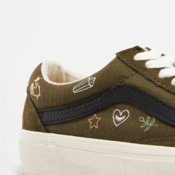 Vans Women's VR3 Old Skool Canvas And Suede Trainers -Vans Shoes Shop 14197901 1805027034800724