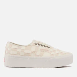 Vans Woven Check Authentic Stackform Faux Suede Trainers