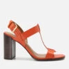 Dune Jacie Open Toe Leather Block Heeled Sandals