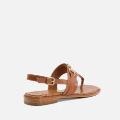 Dune Lexley Croc Print Toe Post Leather Sandals -Vans Shoes Shop 14215263 2015035375044438