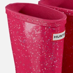 Hunter Kids' First Classic Giant Glitter Rubber Wellington Boots -Vans Shoes Shop 14222302 1585043613632045