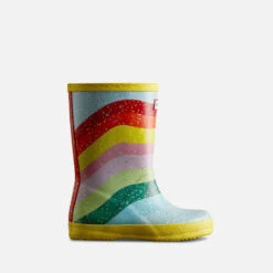 Hunter Kids' First Classic Glitter Sky Rubber Wellington Boots