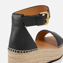 See By Chloé Women's Glyn Leather Espadrille Sandals -Vans Shoes Shop 14226696 1775039049560025
