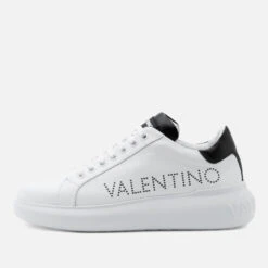 Valentino Women's Bounce Logo Leather Chunky Trainers -Vans Shoes Shop 14226914 1015033575846512