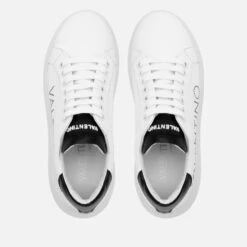 Valentino Women's Bounce Logo Leather Chunky Trainers -Vans Shoes Shop 14226914 2145033576593668