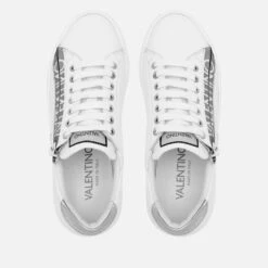 Valentino Women's Stan Sunner Side Zip Leather Cupsole Trainers -Vans Shoes Shop 14226949 1245033576442027