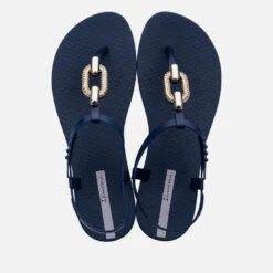 Ipanema Women's Sparkle Gold-Tone Chain Rubber Sandals -Vans Shoes Shop 14231951 3335034595061766