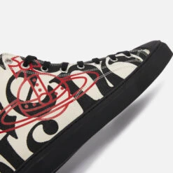 Vivienne Westwood Men's Canvas Hi-Top Trainers -Vans Shoes Shop 14232825 1625035383838008