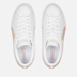 Puma Women's Mayze Flatform Leather Trainers -Vans Shoes Shop 14238342 1845065674121125