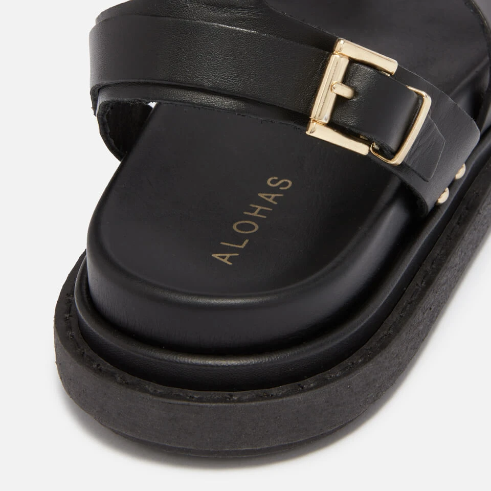 ALOHAS Women's Buckle Up Leather Sandals 3 ALOHAS Women's Buckle Up Leather Sandals - Image 3