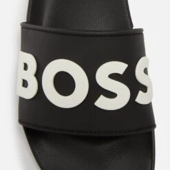 Boss Kirk Men's Rubber Slide Sandals -Vans Shoes Shop 14244557 4375041578881046