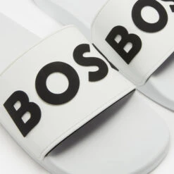 Boss Kirk Men's Rubber Slide Sandals -Vans Shoes Shop 14244563 1045041579037325