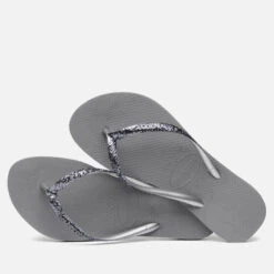Havaianas Slim Glitter Rubber Flip Flops -Vans Shoes Shop 14248377 3875047561503780