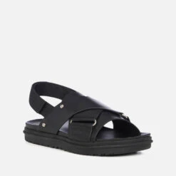 EMU Australia Women's Lyrebird Leather Sandals -Vans Shoes Shop 14264994 1385038447662828