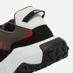 HUGO Go1st Men's Shell And Faux Suede Trainers -Vans Shoes Shop 14265101 5525041579734492