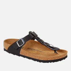 Birkenstock Women's Slim-Fit Braided Leather Sandals -Vans Shoes Shop 14267107 1425052711055005