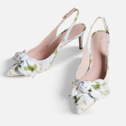 Ted Baker Women's Krili Floral-Print Woven Court Heels -Vans Shoes Shop 14301093 3705038952323236