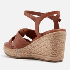 Ted Baker Women's Carda Leather Wedged Espadrilles -Vans Shoes Shop 14301107 5415041604749776