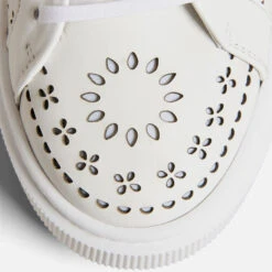 Ted Baker Cwisp Leather Laser Cut Flatform Trainers -Vans Shoes Shop 14301114 1855038953030096