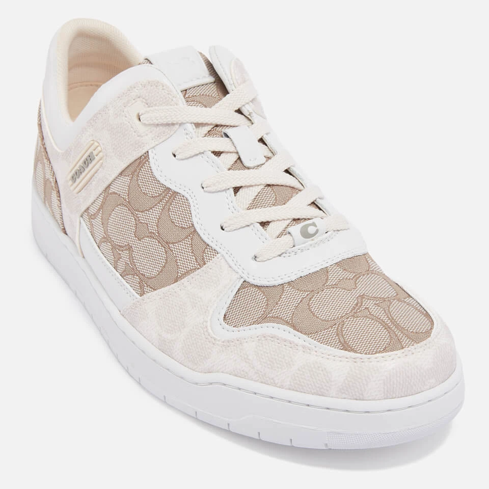 Coach Men's C201 Mixed Signature 1 Basket Jacquard-Canvas Trainers 4 Coach Men's C201 Mixed Signature 1 Basket Jacquard-Canvas Trainers - Image 4