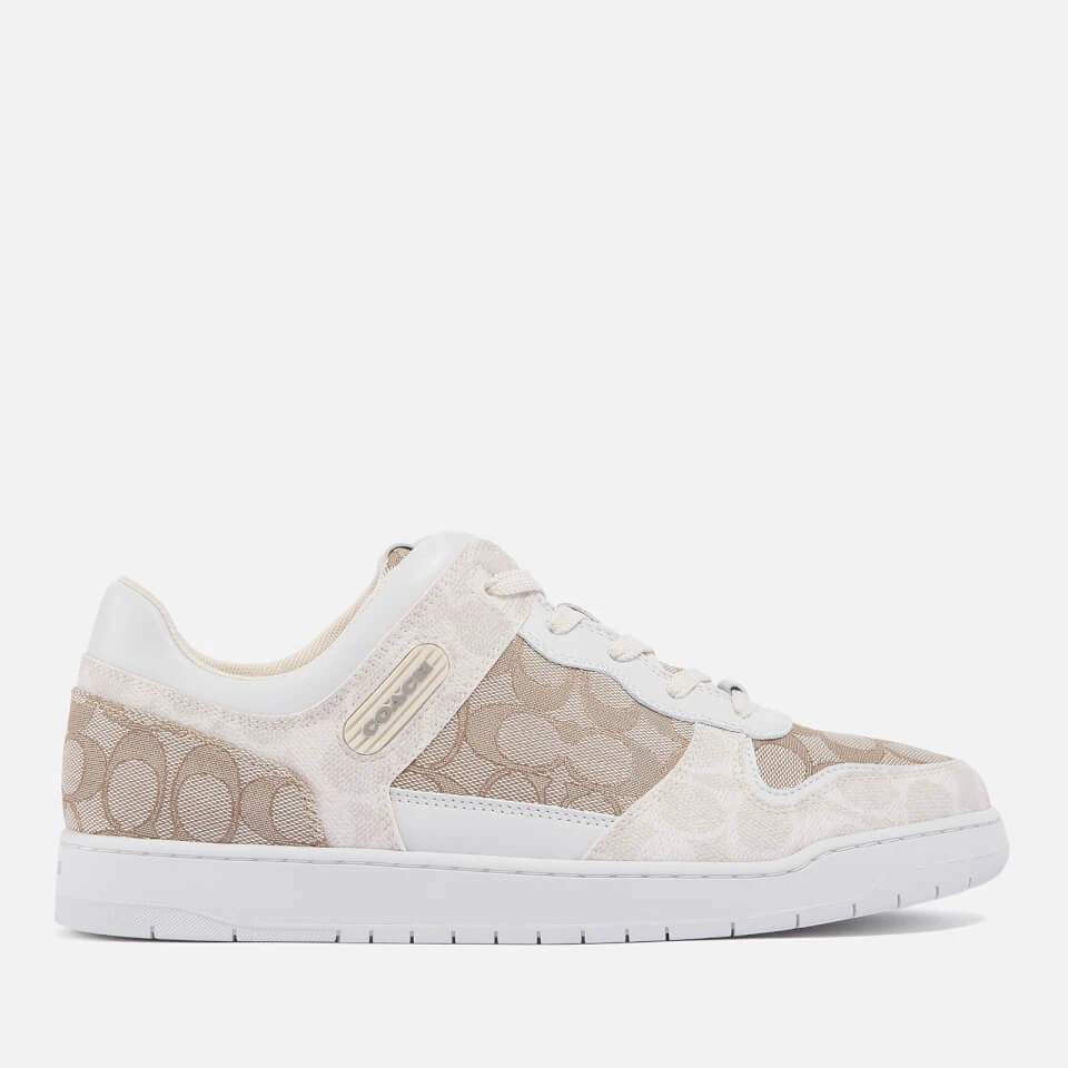 Coach Men's C201 Mixed Signature 1 Basket Jacquard-Canvas Trainers 1 Coach Men's C201 Mixed Signature 1 Basket Jacquard-Canvas Trainers