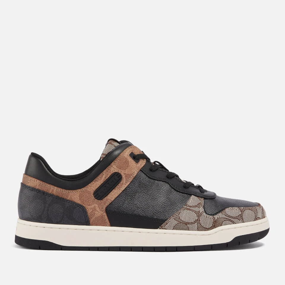 Coach Men's C201 Mixed Signature 2 Basket Canvas-Jacquard Trainers 1 Coach Men's C201 Mixed Signature 2 Basket Canvas-Jacquard Trainers