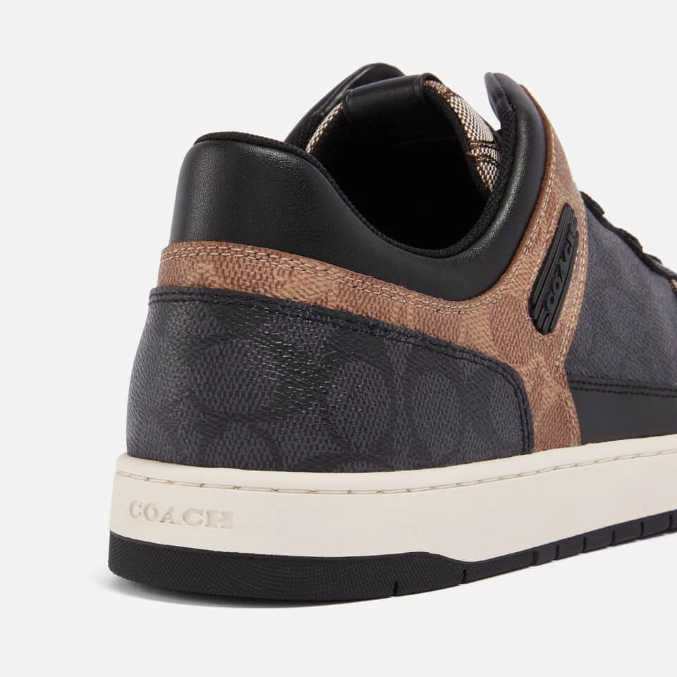 Coach Men's C201 Mixed Signature 2 Basket Canvas-Jacquard Trainers 4 Coach Men's C201 Mixed Signature 2 Basket Canvas-Jacquard Trainers - Image 4