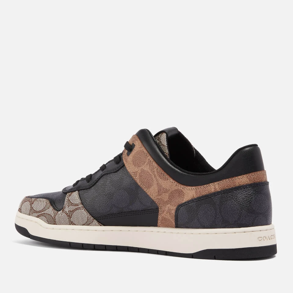 Coach Men's C201 Mixed Signature 2 Basket Canvas-Jacquard Trainers 2 Coach Men's C201 Mixed Signature 2 Basket Canvas-Jacquard Trainers - Image 2