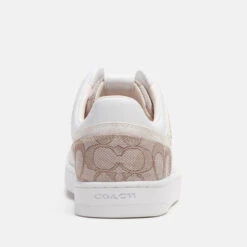 Coach C201 Basket Logo-Jacquard And Leather Trainers -Vans Shoes Shop 14513180 9955056306850370
