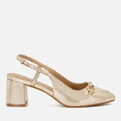 Dune Cassie Snaffle Trim Leather Sling Backs