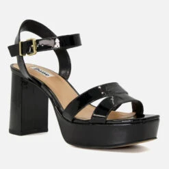 Dune Molten Leather Mid-Platform Sandals -Vans Shoes Shop 14567917 1735059929244491